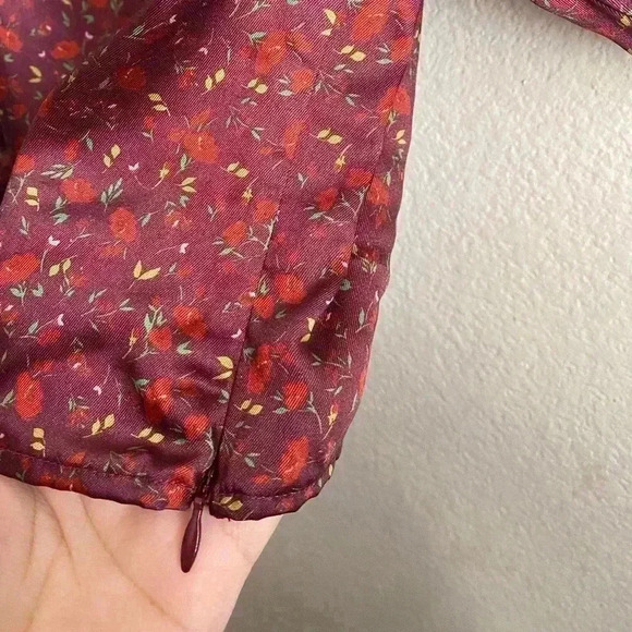 🆕Senlis Whispy Rose Michele Puff Sleeve Top S🆕 - Picture 9 of 15